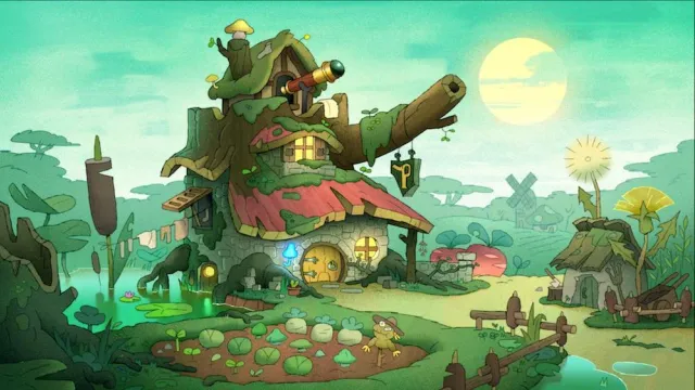 Exterior reference image of the house from the TV show Amphibia.