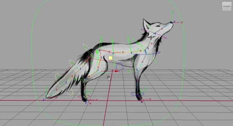 Fox animation test.