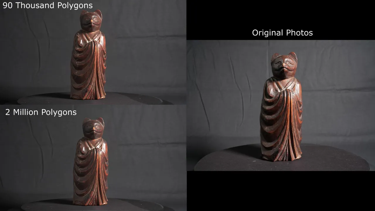 Comparison of the kitsune daruma photos vs the scans.