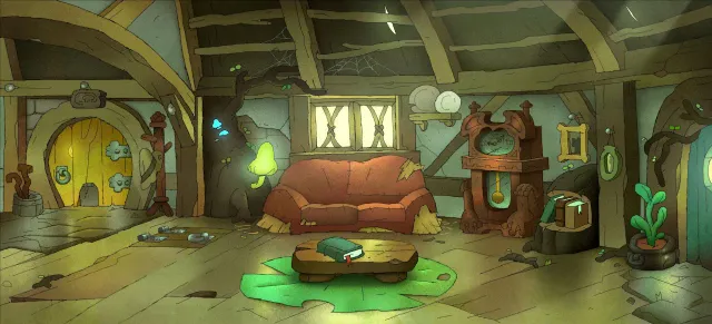 Living room reference image from the TV show Amphibia.